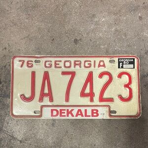 Vintage Georgia License Plate